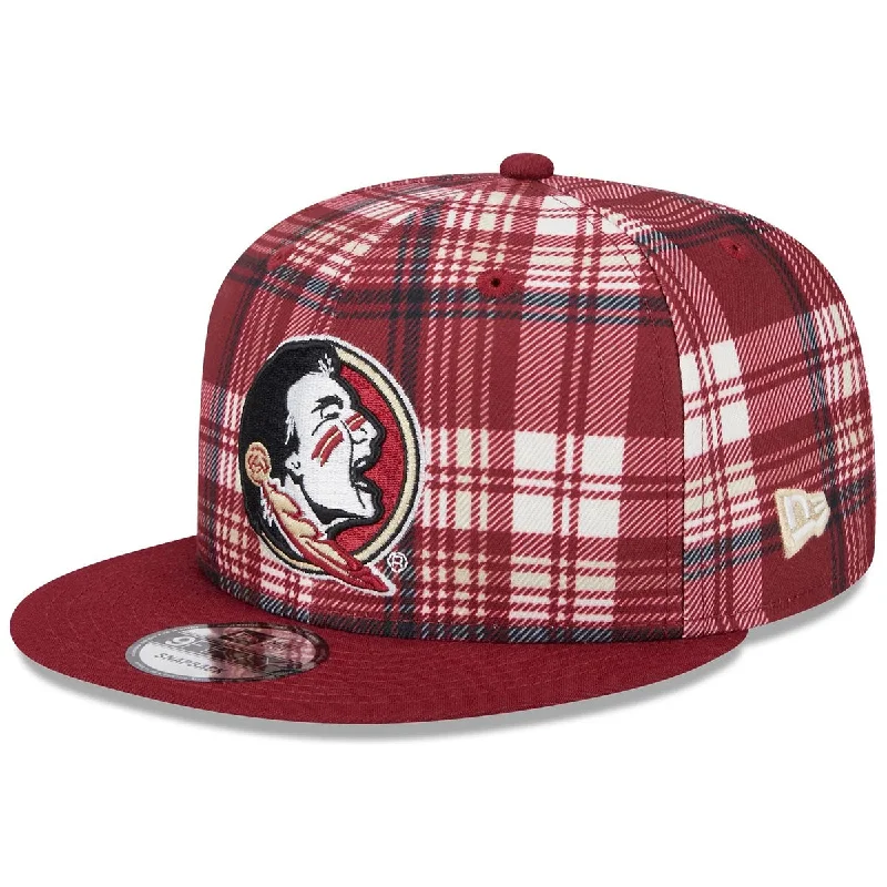 Girls' Beanie HatsNew Era Seminole Logo 950 Adjustable Flat Bill Snapback Plaid Cap - Garnet Girls' Beanie HatsNew Era Seminole Logo 950 Adjustable Flat Bill Snapback Plaid Cap - Garnet