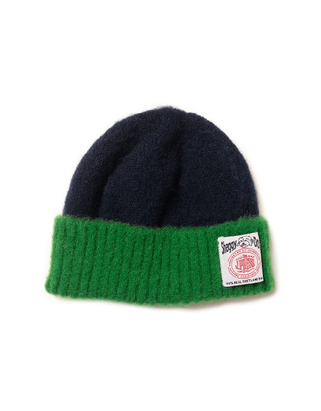 Black Cowboy HatsSHAGGY DOG TWO TONE CUFFED HAT - NAVY/KELLY