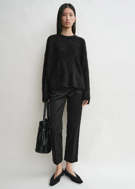 Men's Sweaters for Winter SportsBoxy silk knit black