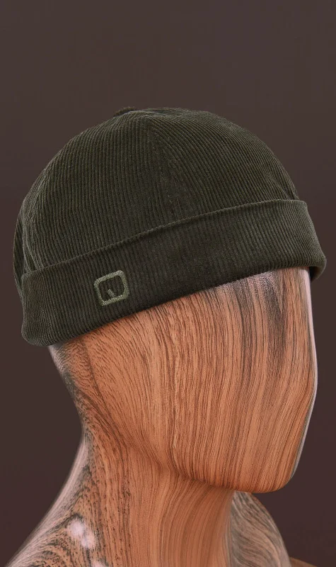 Unique Fedora CapsQL Velvet Docker Hat in Khaki