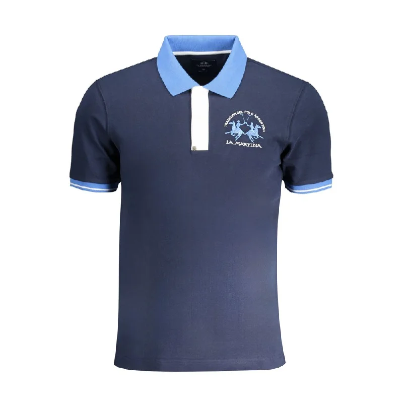 Men's Shirts with Geometric PatternsLa Martina  Cotton Polo Men's Shirt