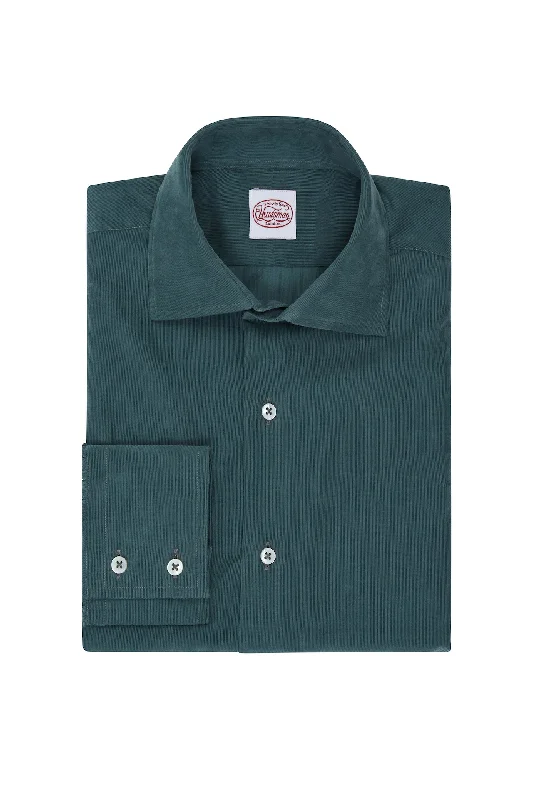 Men's Color-Blocking Shirts for a Statement LookTeal Cotton Cord Shirt