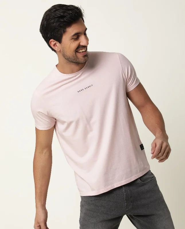 Men's Shirts with Embellished CollarsRare Rabbit Men's Rabbi Light Pink Cotton Lycra Fabric Crew Neck Half Sleeves Regular Fit Rare Branding Solid T-Shirt Men's Shirts with Embellished CollarsRare Rabbit Men's Rabbi Light Pink Cotton Lycra Fabric Crew Neck Half Sleeves Regular Fit Rare Branding Solid T-Shirt