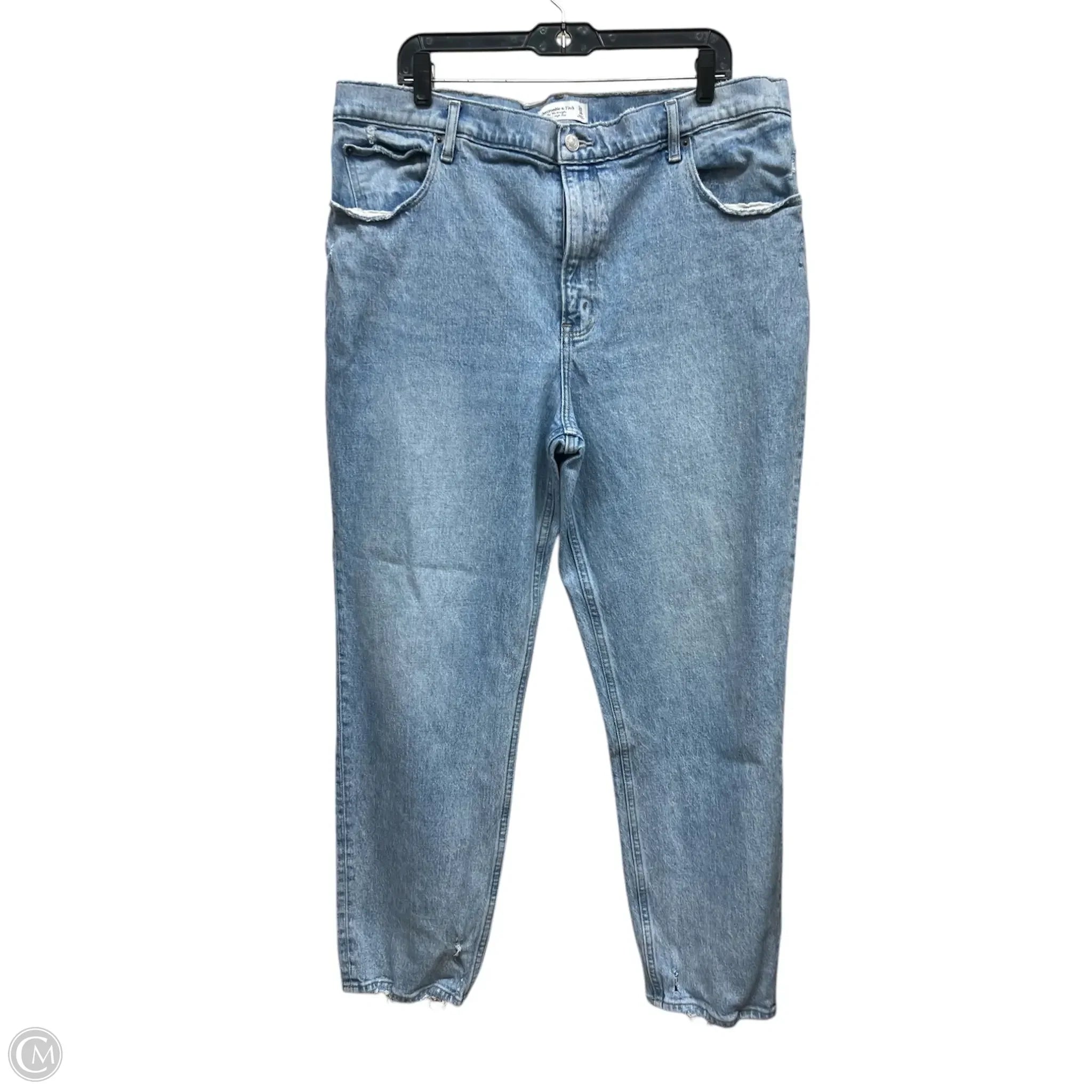 Comfortable Men's JeansJeans Straight By Abercrombie And Fitch In Blue Denim, Size: 18