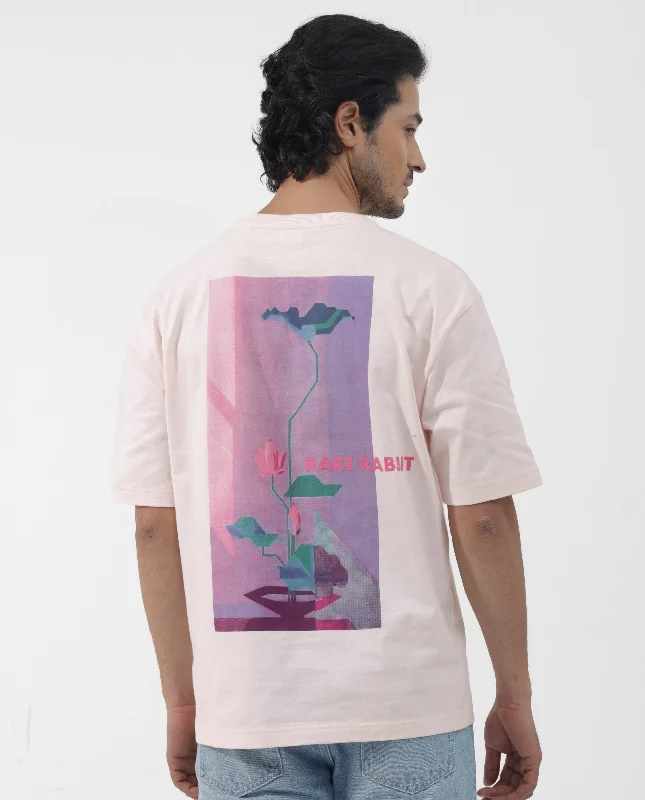Men's Shirts with Plaid PatternsRare Rabbit Articale Men's Dutton Pink Cotton Polyester Fabric Crew Neck Oversized Fit Graphic Print T-Shirt Men's Shirts with Plaid PatternsRare Rabbit Articale Men's Dutton Pink Cotton Polyester Fabric Crew Neck Oversized Fit Graphic Print T-Shirt