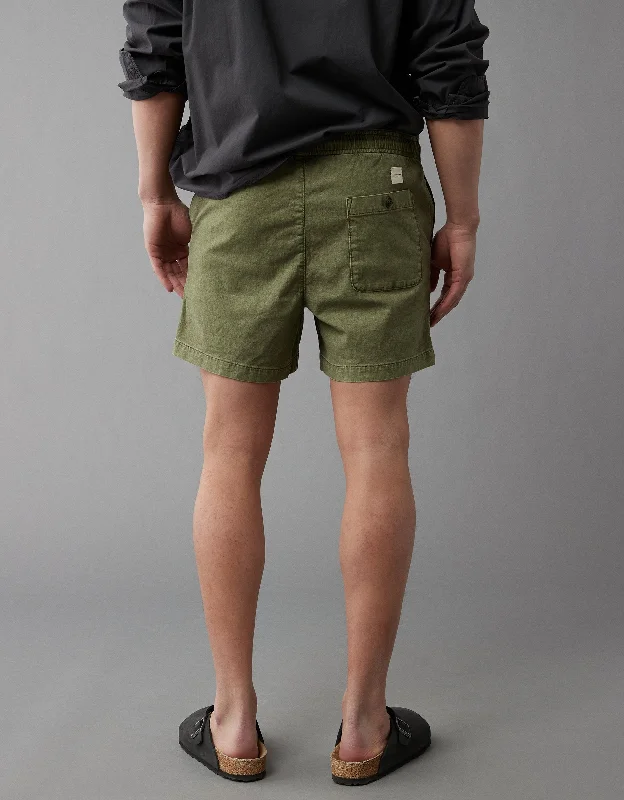 Men's Quick-Dry Beach ShortsAE Flex 5" Linen-Blend Trekker Short