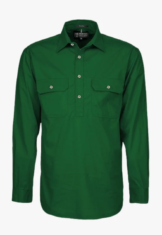 Men's French-Cuff Shirts for a Sophisticated EdgePilbara Mens Closed Front Work Shirt RM200CF Men's French-Cuff Shirts for a Sophisticated EdgePilbara Mens Closed Front Work Shirt RM200CF