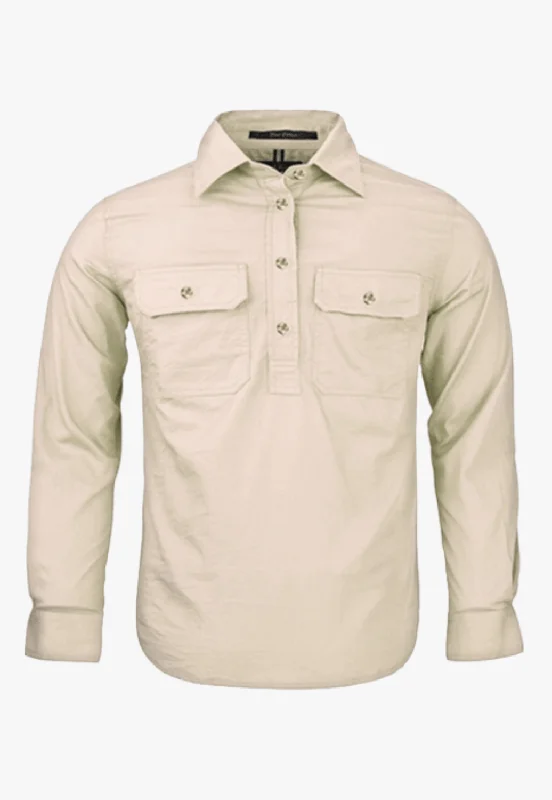 Men's Wingtip-Collar Shirts for a Classic TouchPilbara Kids Closed Front Work Shirt RM400CF Men's Wingtip-Collar Shirts for a Classic TouchPilbara Kids Closed Front Work Shirt RM400CF