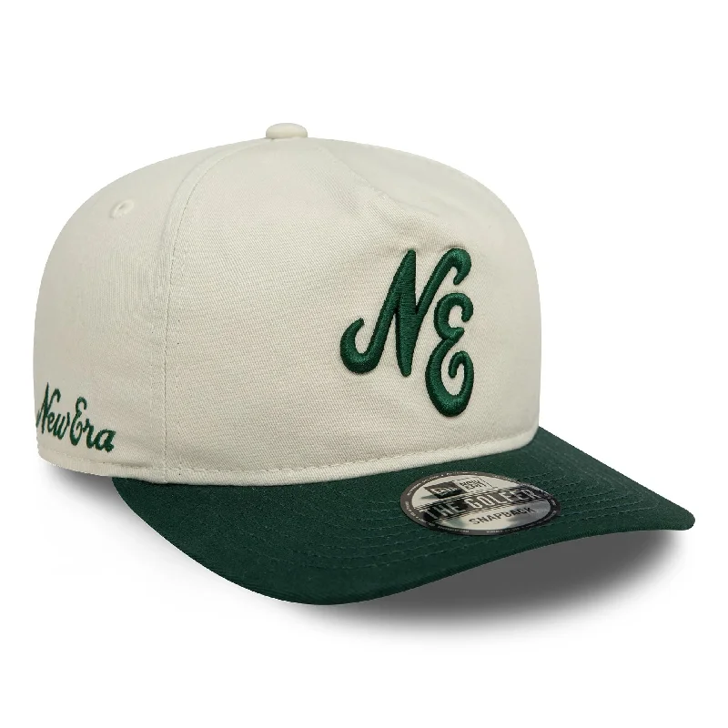 Novelty Baseball CapsNew Era Precurved Unstructured Cream Golfer Adjustable Cap