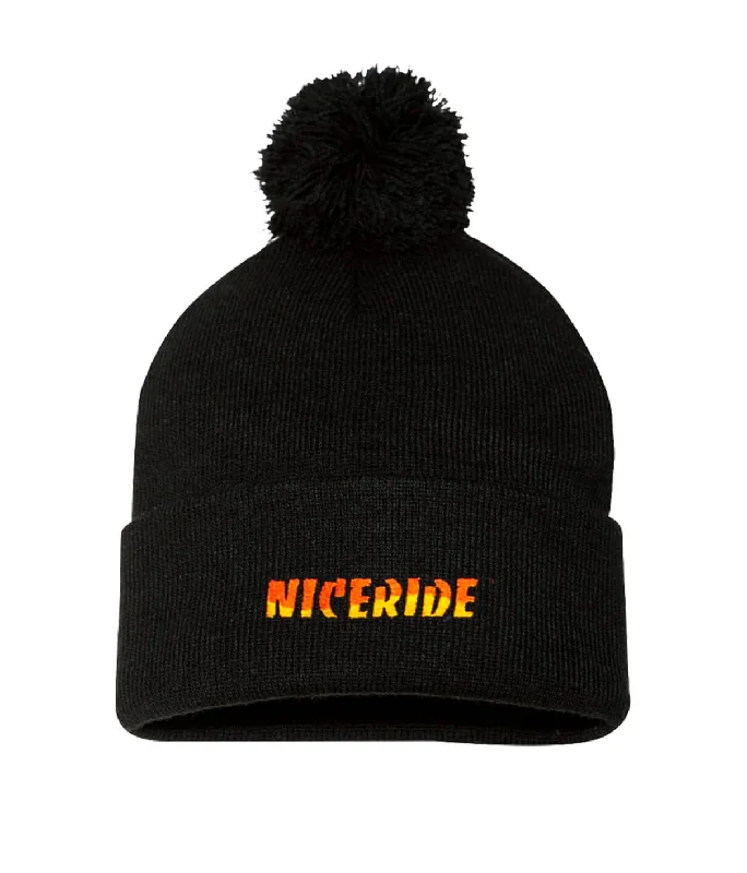 Stylish Trucker Caps"Classic NICERIDE" Puff Beanie