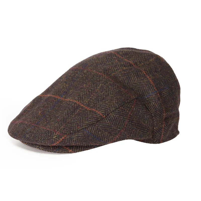 Modern Snapback CapsBarbour Wilkin Flat Cap - Olive Herringbone