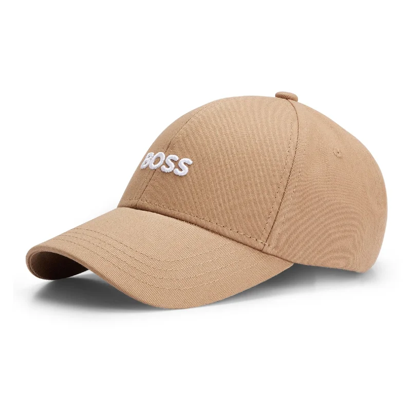 Oversized Bucket HatsBoss Zed Embroidered Cotton Cap - Beige