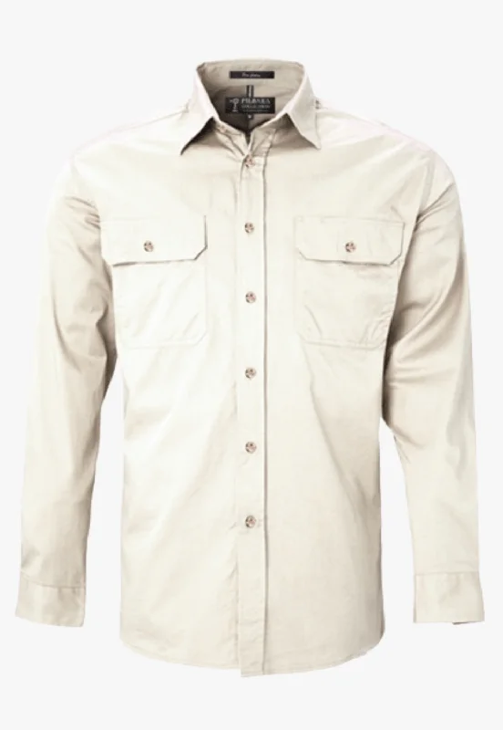 Men's Stain-Resistant Shirts for Mess-Free WearPilbara Mens Open Front Shirt RM500BT Men's Stain-Resistant Shirts for Mess-Free WearPilbara Mens Open Front Shirt RM500BT