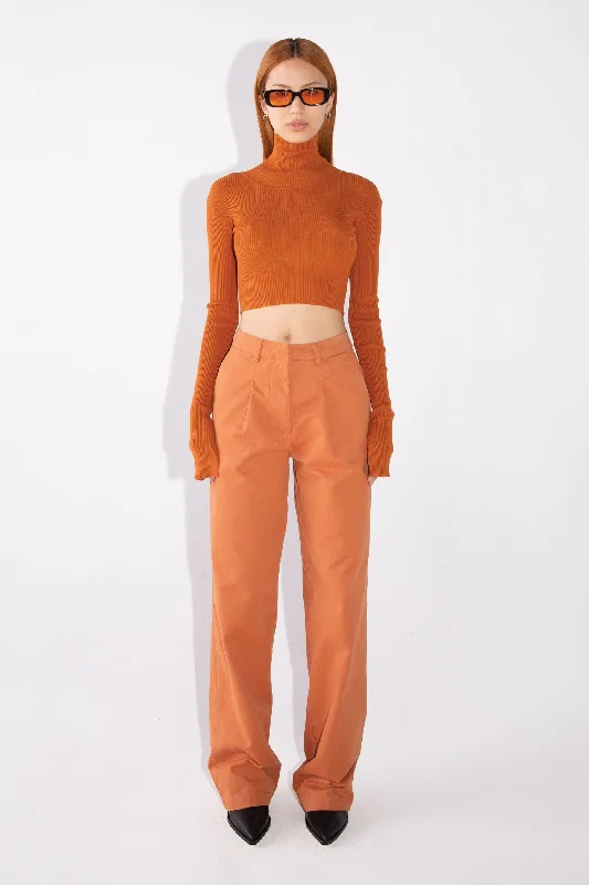 Men's Sweaters with Long SleevesCropped Turtleneck