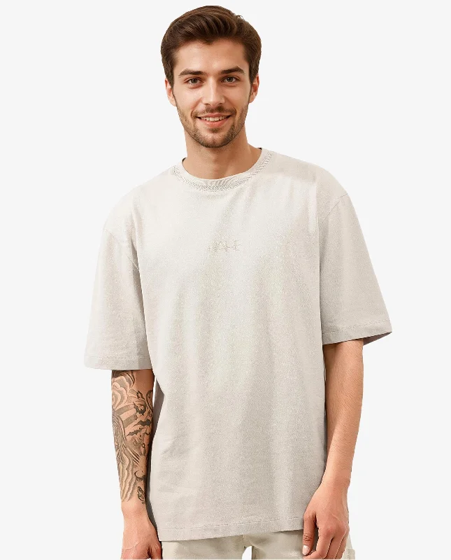 Men's Flowy Shirts for a Relaxed LookRare Rabbit Mens Heros Beige Cotton Lycra Fabric Blend Drop Shoulder Short Sleeve Oversized Fit Solid T-Shirt Men's Flowy Shirts for a Relaxed LookRare Rabbit Mens Heros Beige Cotton Lycra Fabric Blend Drop Shoulder Short Sleeve Oversized Fit Solid T-Shirt