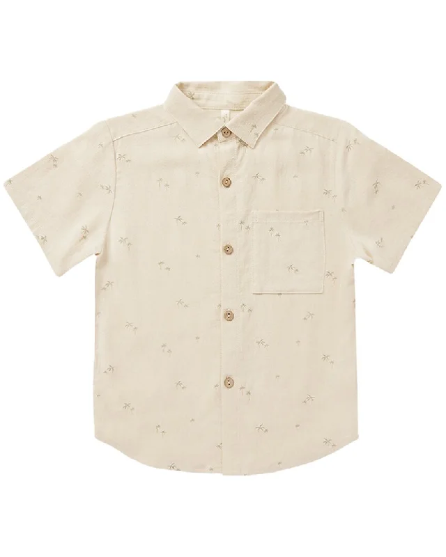 Men's Performance Fabric Shirts for All-Day ComfortRylee + Cru Collective Collared Linen-Blend Shirt
