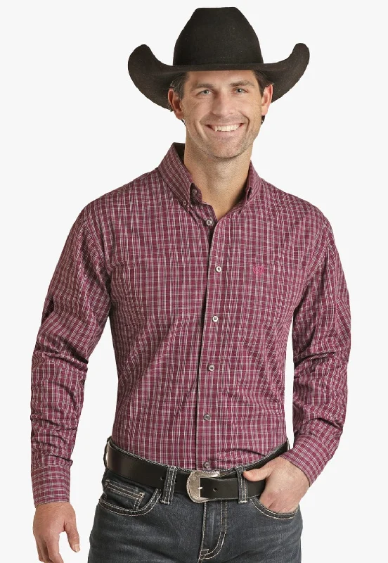 Men's Wrinkle-Free Shirts for Easy CarePanhandle Mens Check Slim Fit Long Sleeve Shirt Men's Wrinkle-Free Shirts for Easy CarePanhandle Mens Check Slim Fit Long Sleeve Shirt