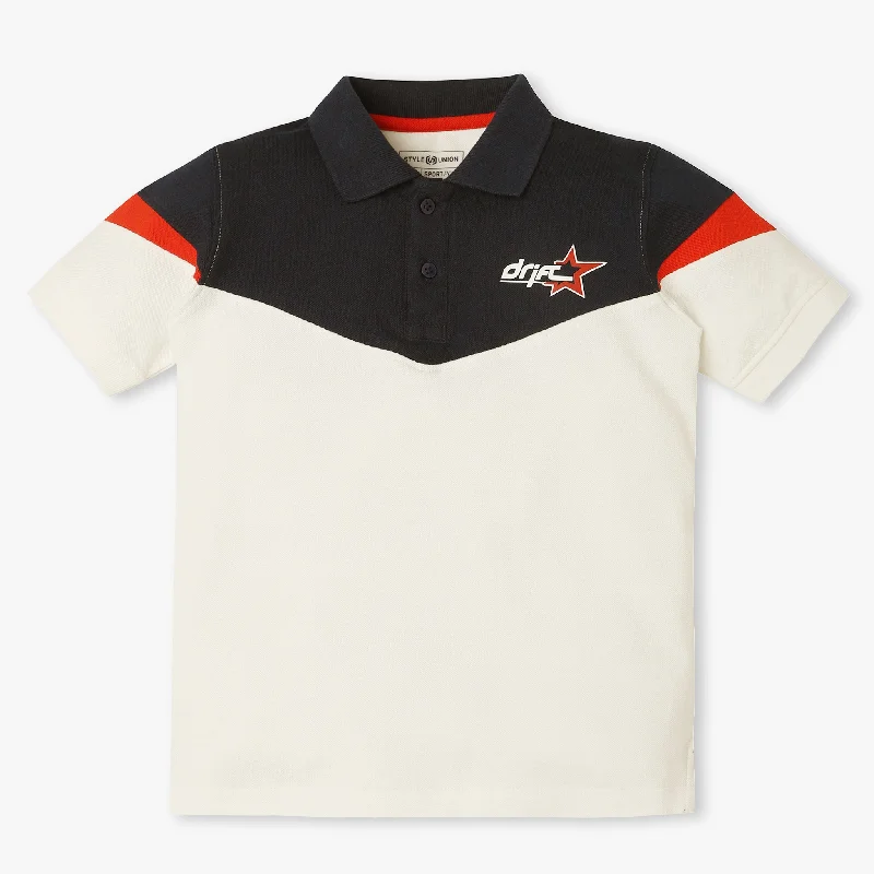 Men's Shirts with Pin CollarsBoys Regular Fit Cut and Sew Polo T-Shirt