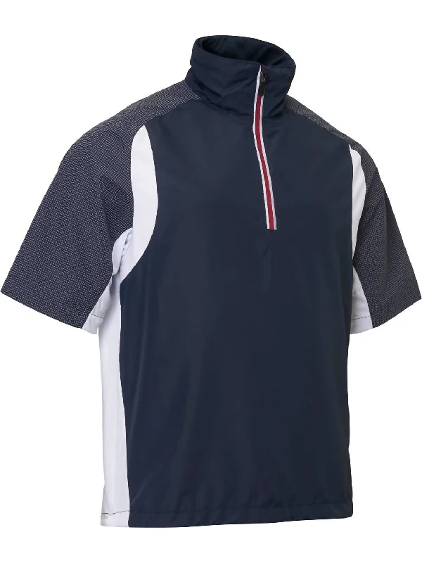 Men's Shirts with Wrinkle-Resistant FabricMen's Formby Golf Wind Polo Shirt In Navy/white