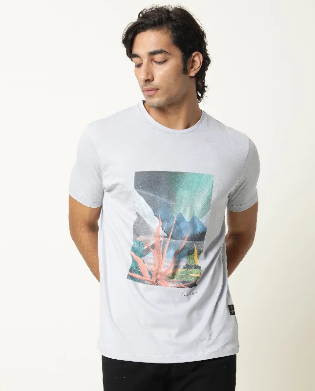 Classic Men's Button-Up ShirtsRare Rabbit Men's Mount Blue Crew Neck Graphic Printed Half Sleeves Slim Fit T-Shirt Classic Men's Button-Up ShirtsRare Rabbit Men's Mount Blue Crew Neck Graphic Printed Half Sleeves Slim Fit T-Shirt