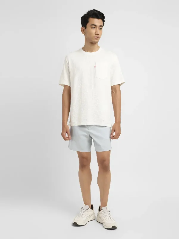 Men's Shirts with Contrast CollarsMen's Textured Round Neck T-shirt