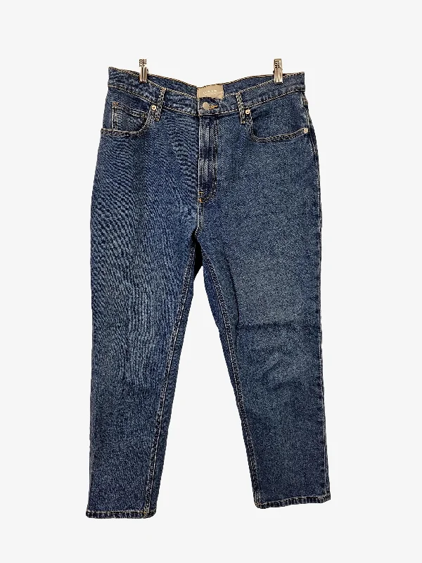 High-Quality Ripped Men's JeansEverlane Mid Blue Cropped  Denim Jeans Size 12