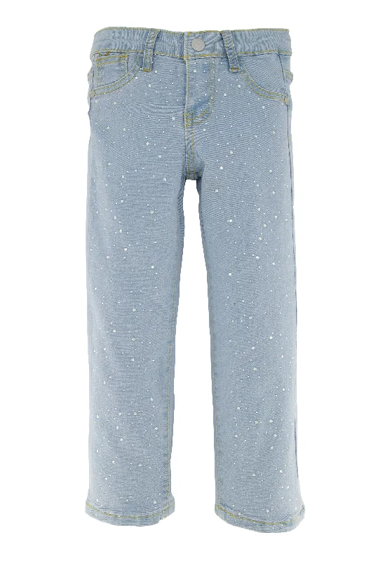 Hipster Men's JeansLittle Girls Rhinestone Studded Front Jeans