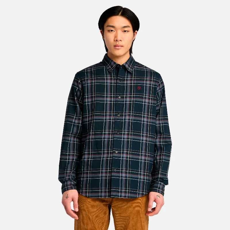 Men's Performance Fabric Shirts for All-Day ComfortMen's Brushed Twill Check Shirt