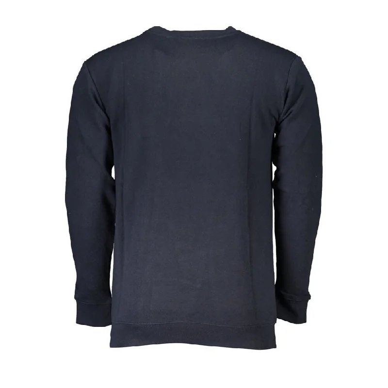 Lightweight Men's Cardigan SweatersCavalli Class Blue Cotton Men's Sweater
