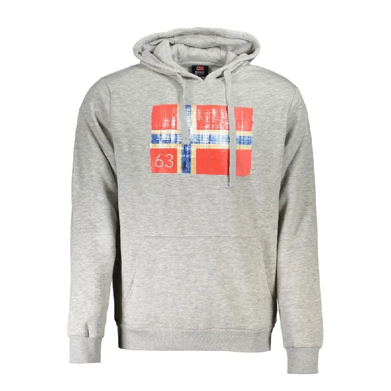 Men's Sweaters with Fair Isle PatternsNorway 1963 Gray Cotton Men Men's Sweater