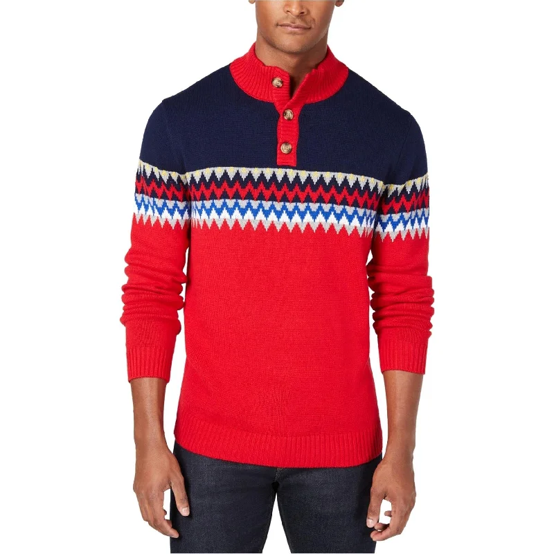 Men's Sweaters with Three-Quarter SleevesClub Room Mens Fair Isle Pullover Sweater