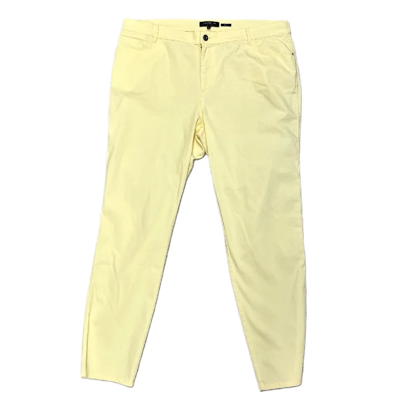 Winter Men's JeansJeans Designer By Lafayette 148 In Yellow Denim, Size: 16