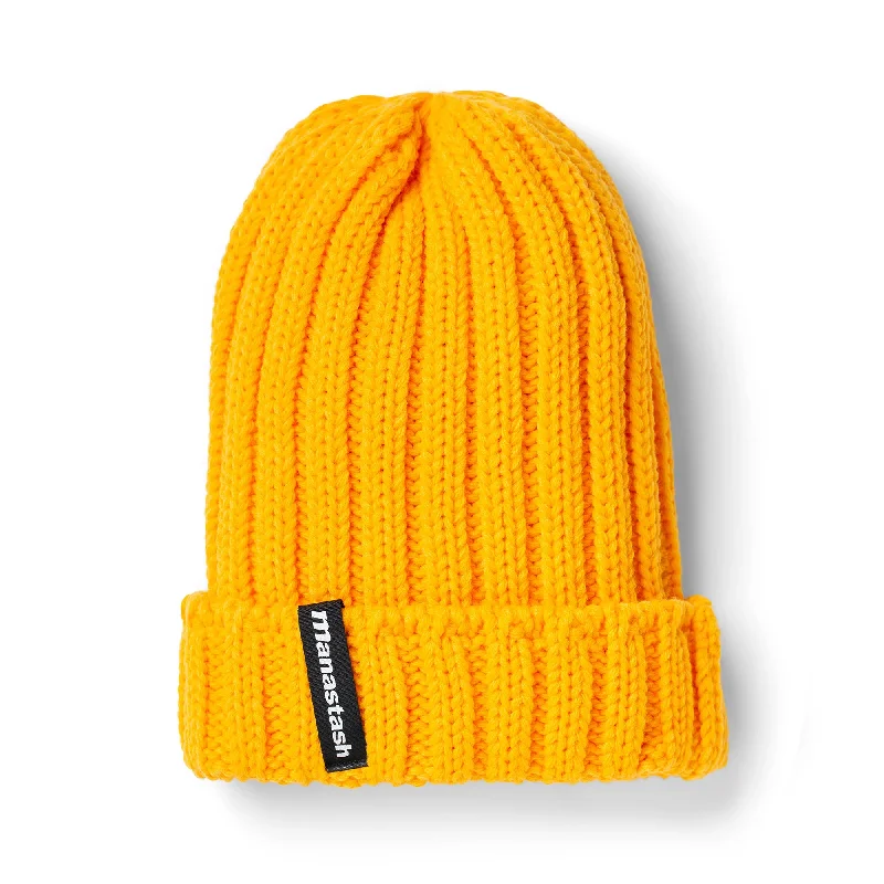 Kids' Baseball Caps with LogosManastash 90's Logo Beanie II - Yellow