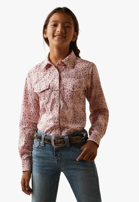 Breathable Men's Linen ShirtsAriat Girls Paisley Snap Long Sleeve Shirt