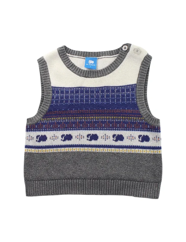 Men's Sweaters with Built-In ScarvesLes Enphants Sweater Vest 6-12M