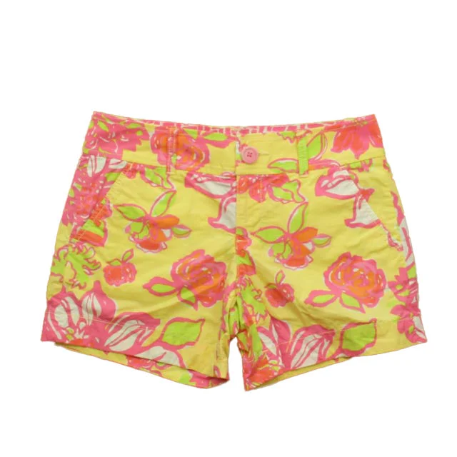 Patterned Men's Bermuda Casual ShortsLilly Pulitzer Girls Yellow | Pink Floral Shorts Size: Junior 0