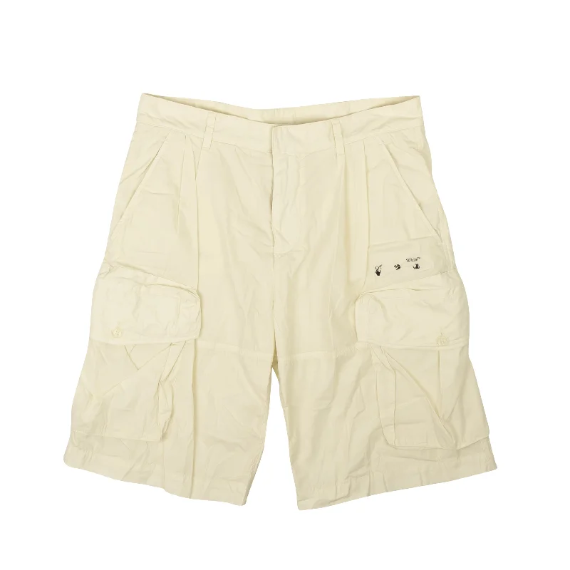 Men's Short-Inseam Dress Pants for StyleWhite OW Logo Utility Shorts