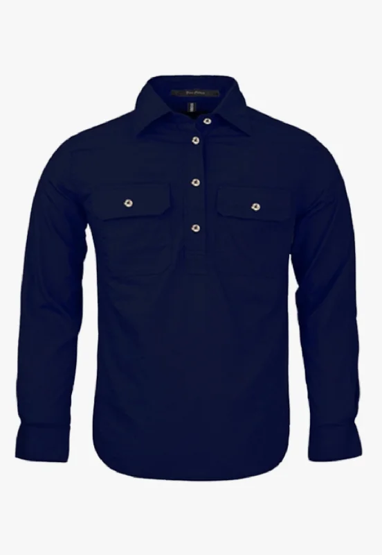 Men's Collared Shirts for Formal OccasionsPilbara Kids Closed Front Work Shirt RM400CF Men's Collared Shirts for Formal OccasionsPilbara Kids Closed Front Work Shirt RM400CF