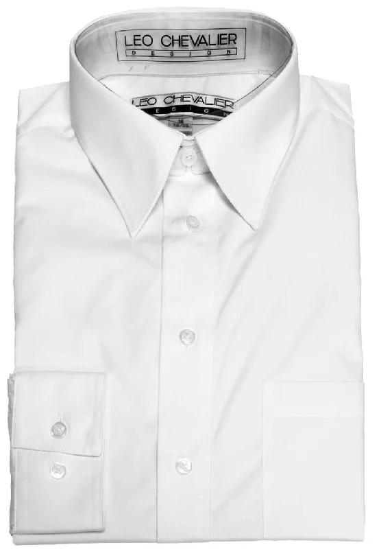 Men's Bamboo Fiber Shirts for Softness and BreathabilityLeo Chevalier Cotton/Poly Blend White Dress Shirt - 225103/QT 0137 Men's Bamboo Fiber Shirts for Softness and BreathabilityLeo Chevalier Cotton/Poly Blend White Dress Shirt - 225103/QT 0137
