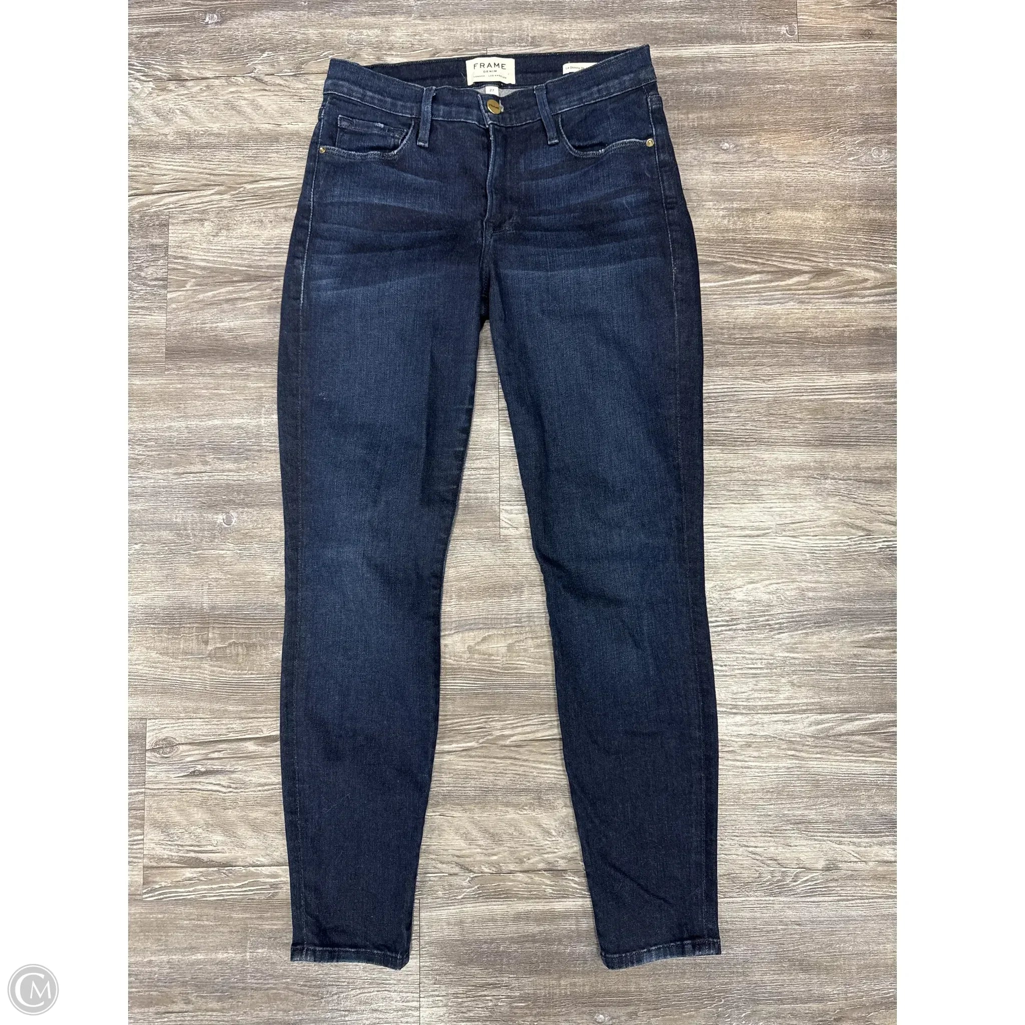 Men's Jeans with RipsJeans Skinny By Frame In Blue Denim, Size: 4