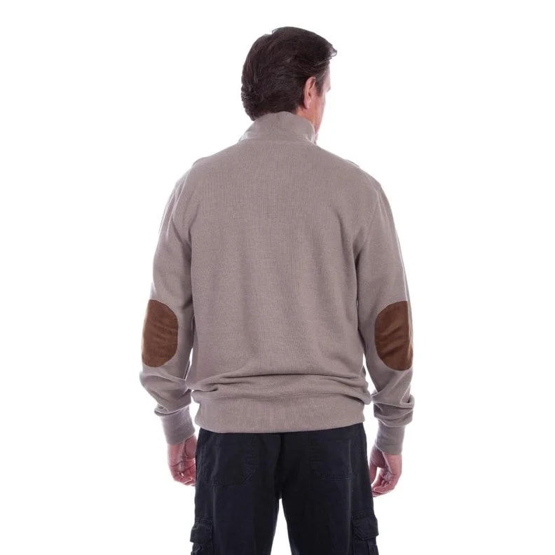 Men's Sweaters with Stand-Up CollarsScully Western Sweater Mens Pullover Elbow Patch Button F0_5278 Men's Sweaters with Stand-Up CollarsScully Western Sweater Mens Pullover Elbow Patch Button F0_5278