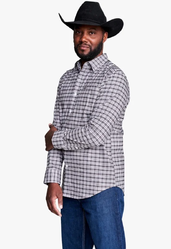 Breathable Men's Linen ShirtsKimes Ranch Mens Toas Plaid Long Sleeve Shirt