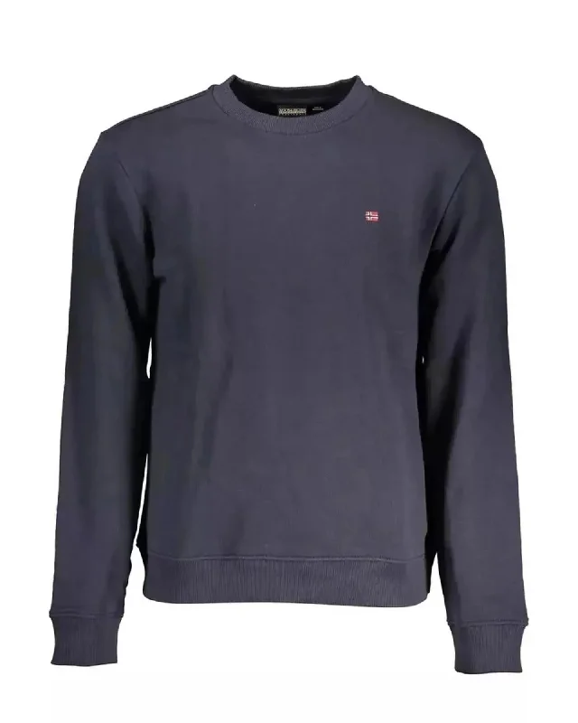 Men's Sweaters with Roll-Neck DesignsNapapijri Men's Blue Cotton Sweater - S