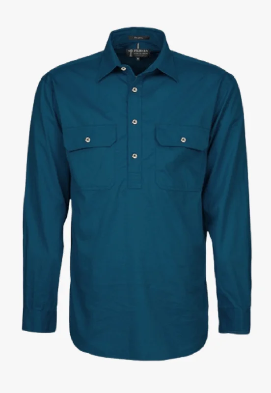 Men's Denim Shirts for a Rugged LookPilbara Mens Closed Front Work Shirt RM200CF