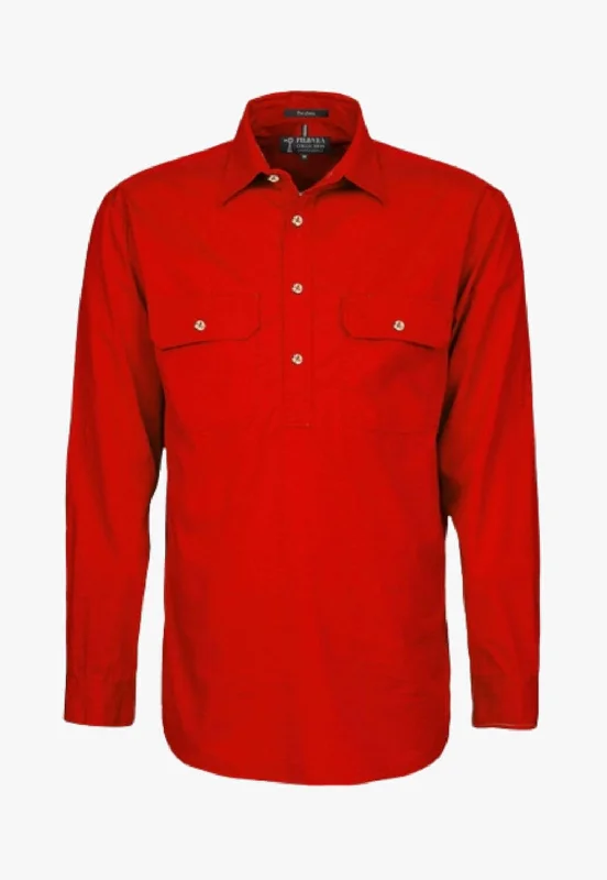 Men's Neutral-Tone Shirts for Versatile StylingPilbara Mens Closed Front Heavy Weight Work Shirt RM800CF Men's Neutral-Tone Shirts for Versatile StylingPilbara Mens Closed Front Heavy Weight Work Shirt RM800CF