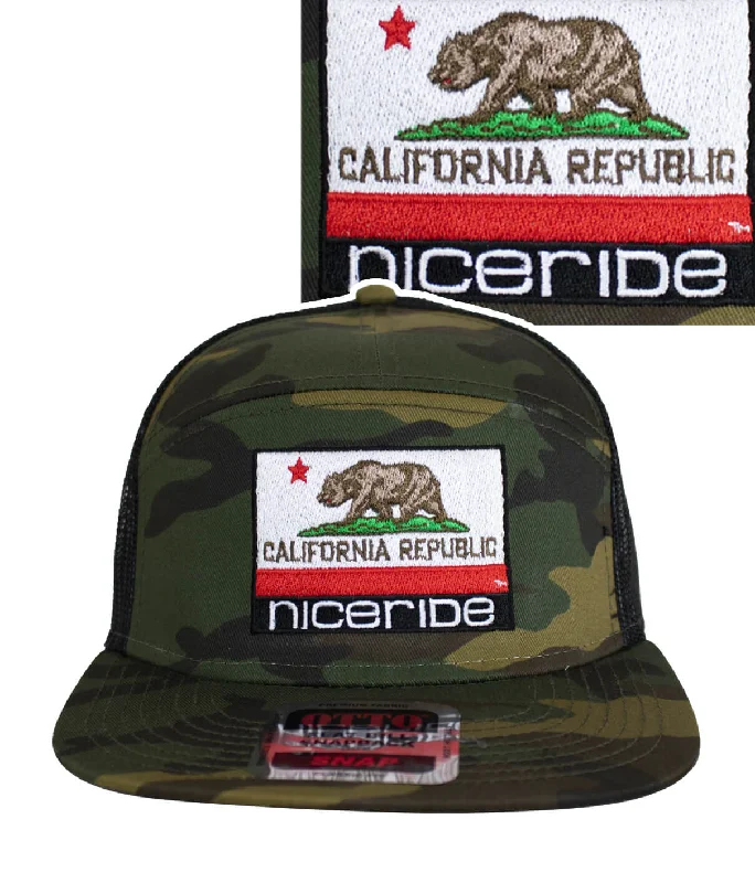 Oversized Bucket Hats"California Flag" OTTO Unisex 7 Panel Trucker Hat