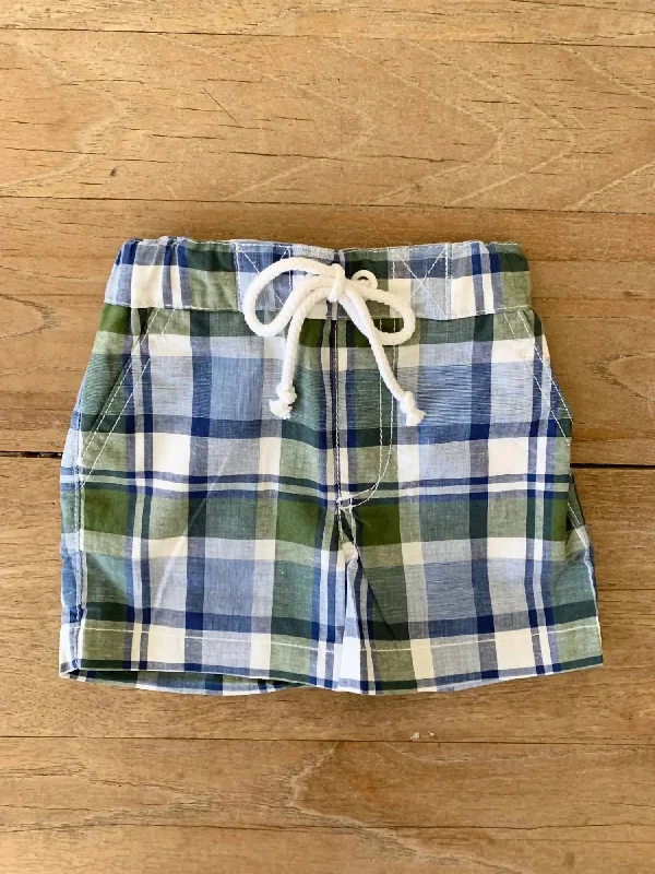 Durable Construction Men's Cargo ShortsInfant Plaid Shorts In Green