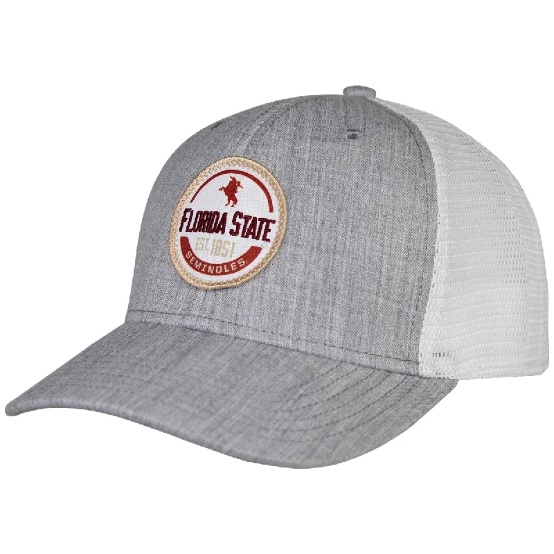 Wide-Brimmed Beach HatsLegacy Florida State Seminoles Unconquered Silhouette Patch Adjustable Mid-Pro Snapback Cap - Melange Grey/White Wide-Brimmed Beach HatsLegacy Florida State Seminoles Unconquered Silhouette Patch Adjustable Mid-Pro Snapback Cap - Melange Grey/White