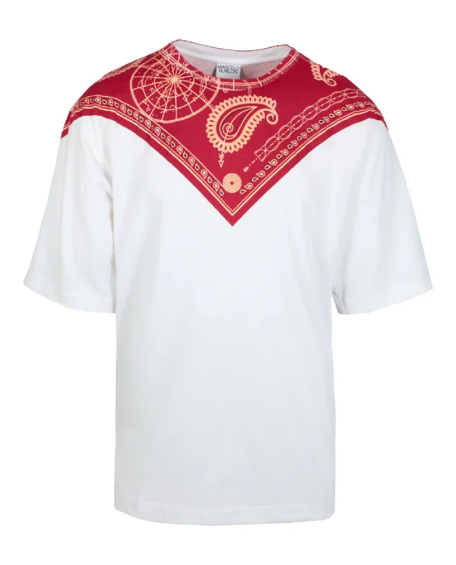 Men's Shirts with Geometric PatternsBandana Over T-Shirt