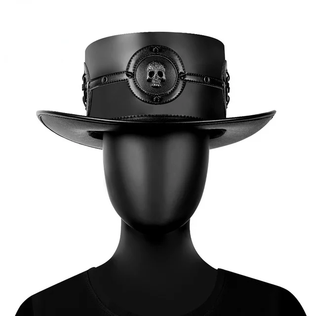 Designer Fedora HatsMen's Steampunk Skull Rivet Hat